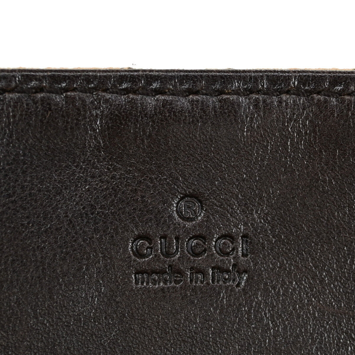 GUCCI Logo GG Pattern Shoulder Bag Canvas Leather Brown Made In Italy 60YF013