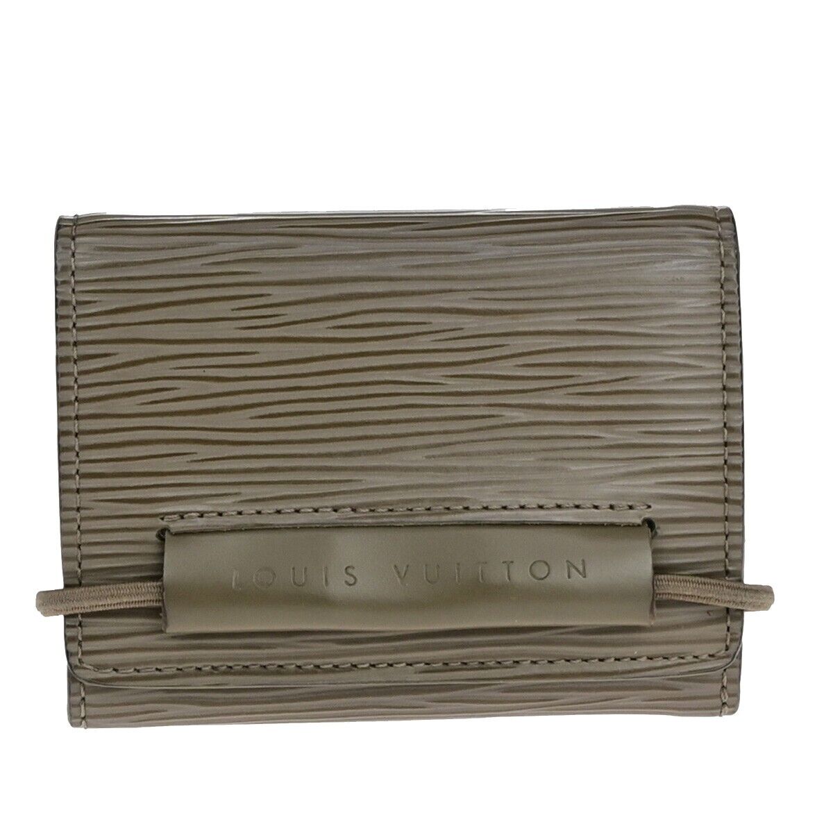 LOUIS VUITTON Porte Monnaie Elastic Wallet Epi Leather Pepper M6366C 01EB268