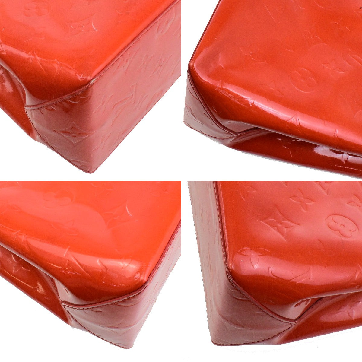 LOUIS VUITTON Read PM Hand Bag Monogram Vernis Patent Leather Red M91088 31YH134