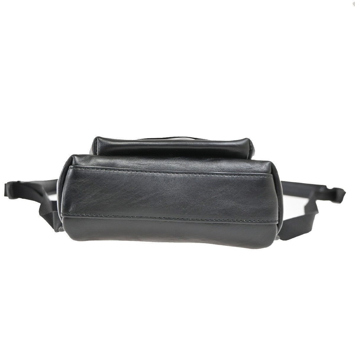 BALENCIAGA B Logo Backpack Adjustable Strap Leather Black Italy 84TA674