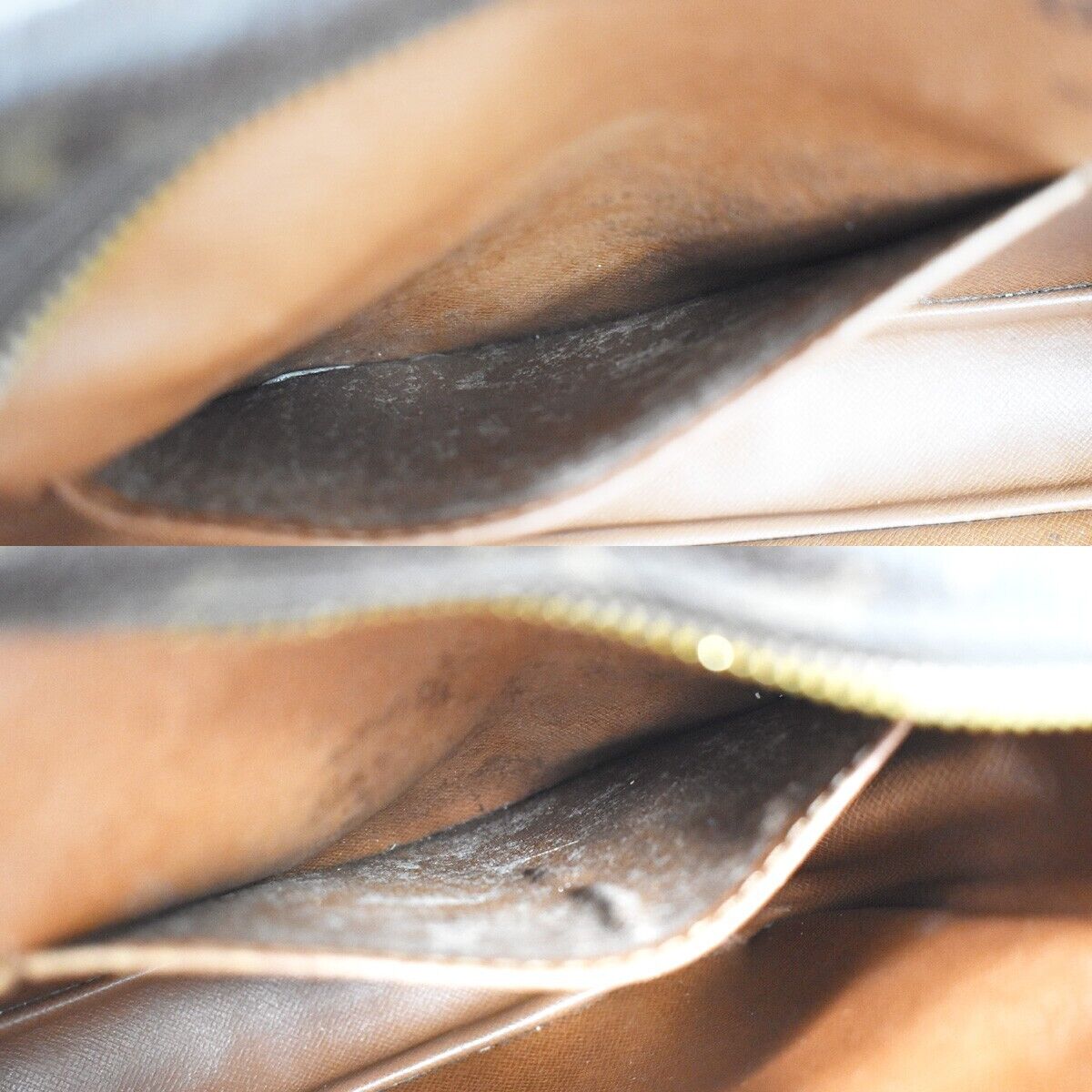 LOUIS VUITTON Compiegne 28 Clutch Bag Monogram Leather Brown GHW M51845 65EA823