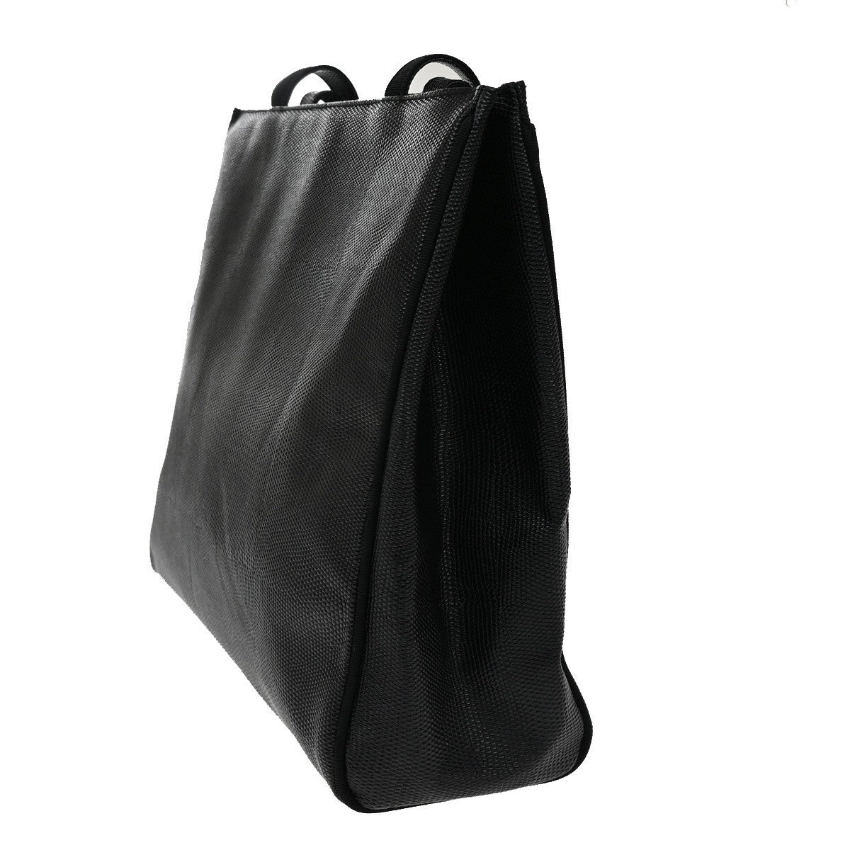 SALVATORE FERRAGAMO Vara Tote Shoulder Bag Embossing Leather Black GHW 64KB713