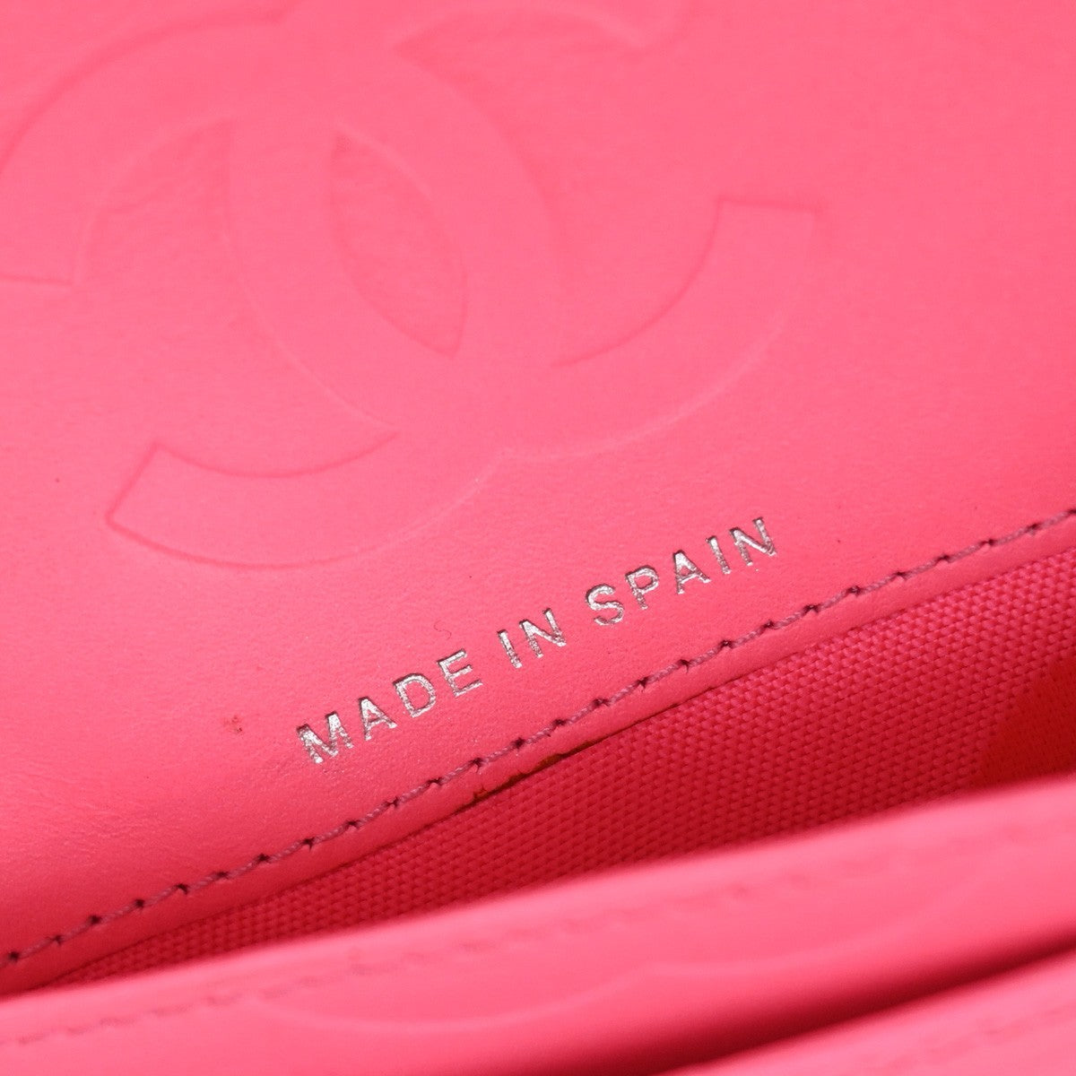 CHANEL CC Logo Cambon Zip Around Long Bifold Wallet Leather Black Pink 39EF850