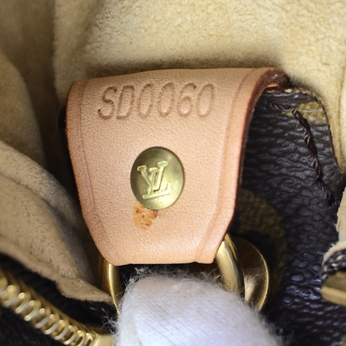 LOUIS VUITTON Logo Looping GM Shoulder Bag Monogram Leather Brown M51145 18KD169
