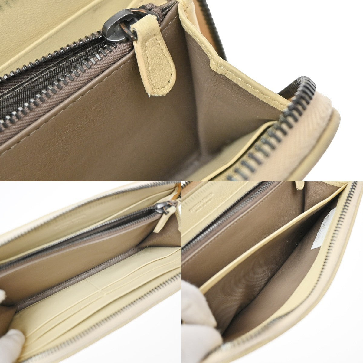BOTTEGA VENETA Intrecciato Zip Around Long Wallet Embossing Leather BE 63KD204