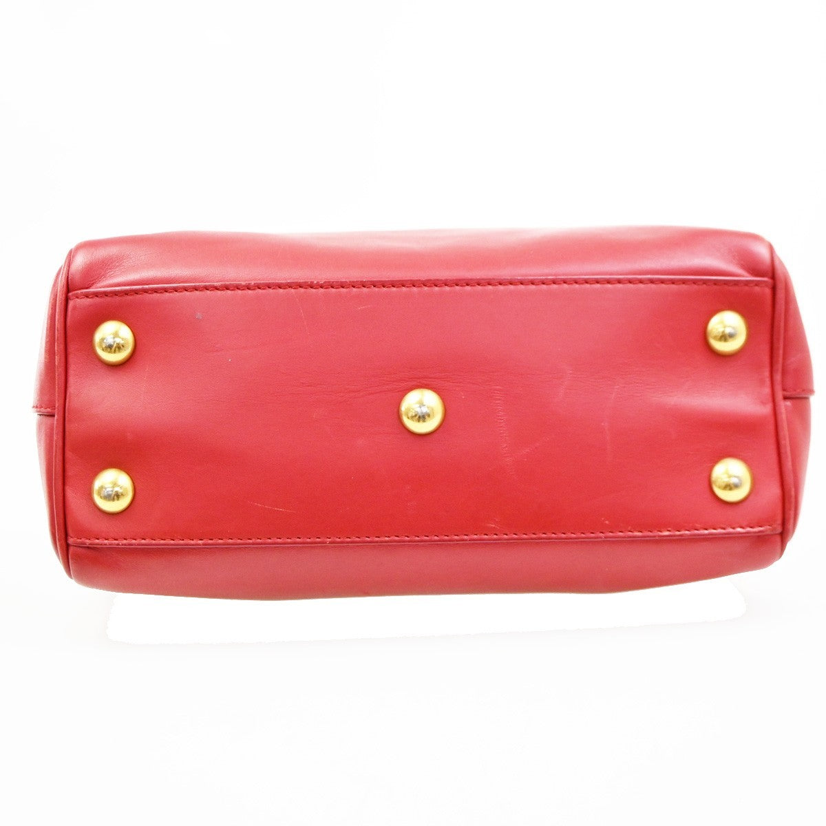 SAINT LAURENT Baby Duffle 2way Shoulder Hand Bag Leather Red GHW Italy 86KD179
