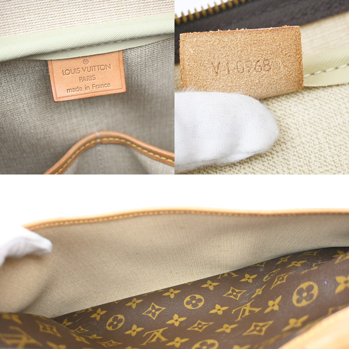 LOUIS VUITTON LV Logo Deauville Hand Bag Monogram Leather Brown M47270 72KD188
