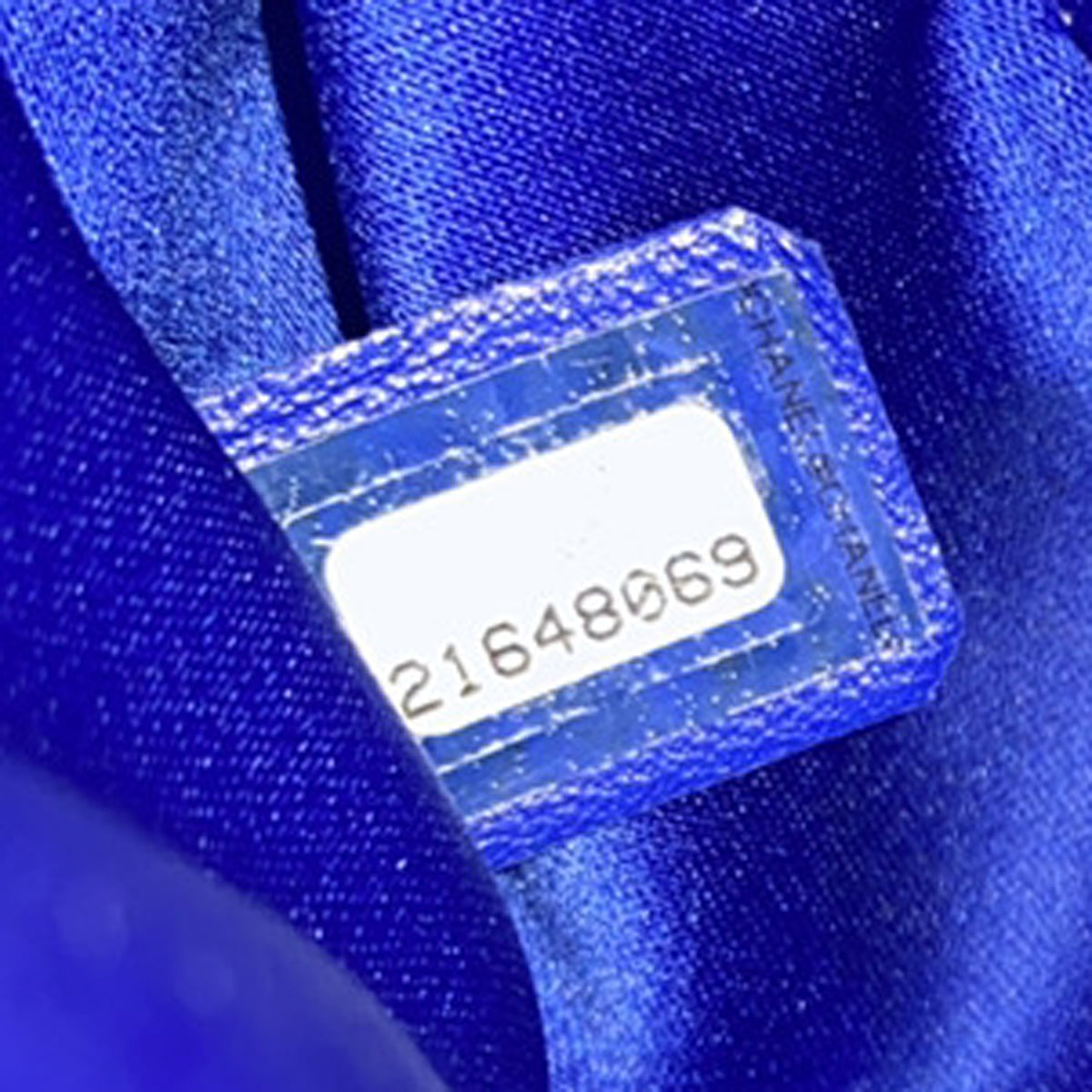 CHANEL CC Chevron Crossing Chain Mini Shoulder Bag Leather Blue SHW 802RK063