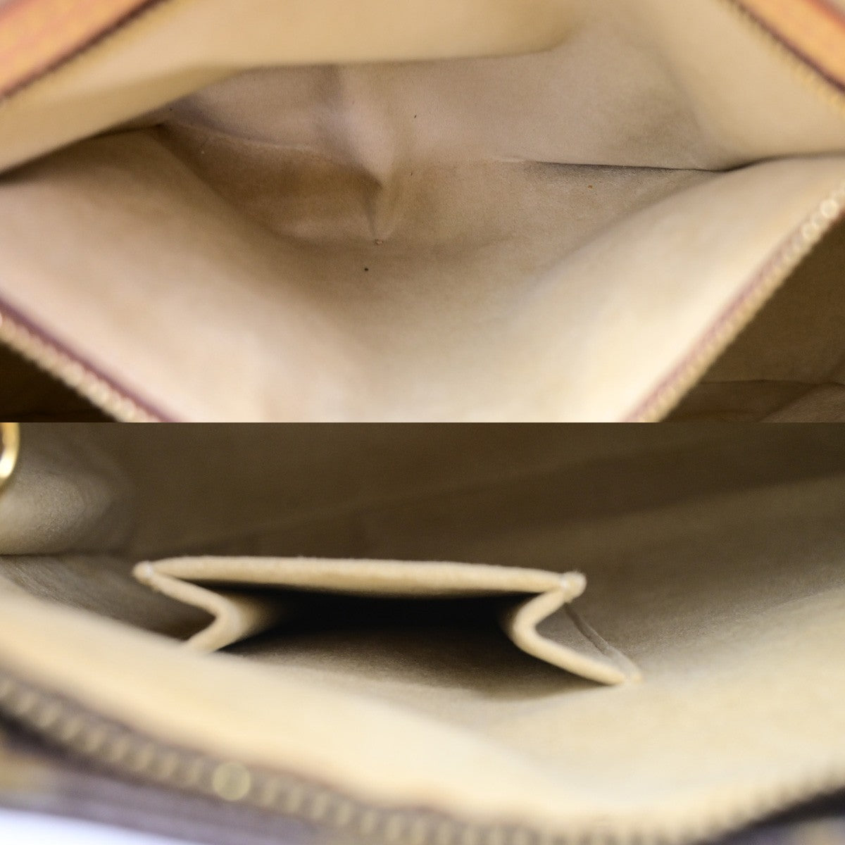 LOUIS VUITTON Logo Looping GM Shoulder Bag Monogram Leather Brown M51145 18KD169