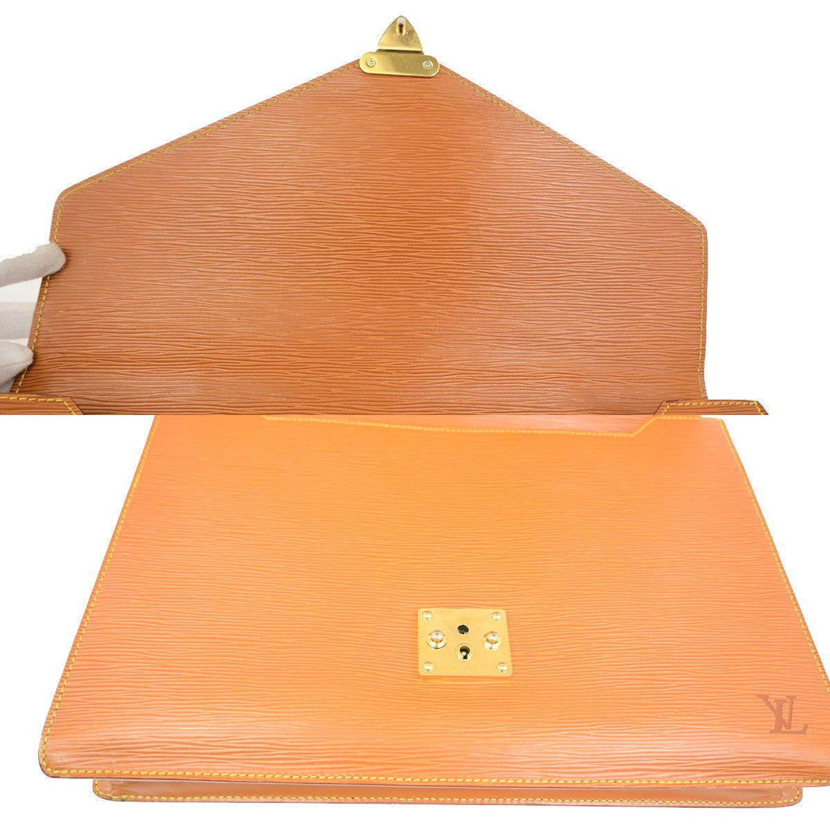 LOUIS VUITTON Porte Documents Bandouliere Hand Bag Epi Leather BN M54468 88KD166