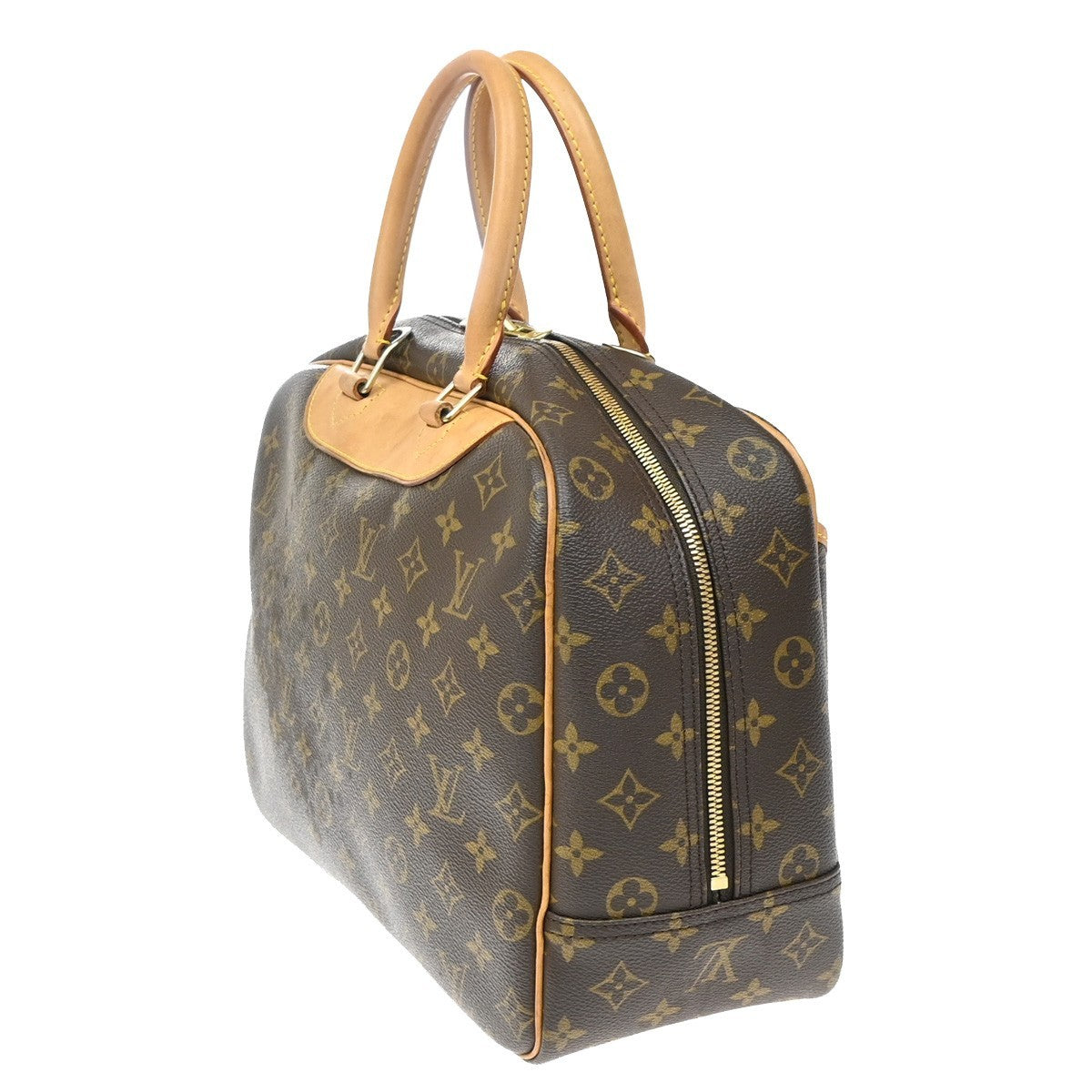 LOUIS VUITTON LV Logo Deauville Hand Bag Monogram Leather Brown M47270 72KD188