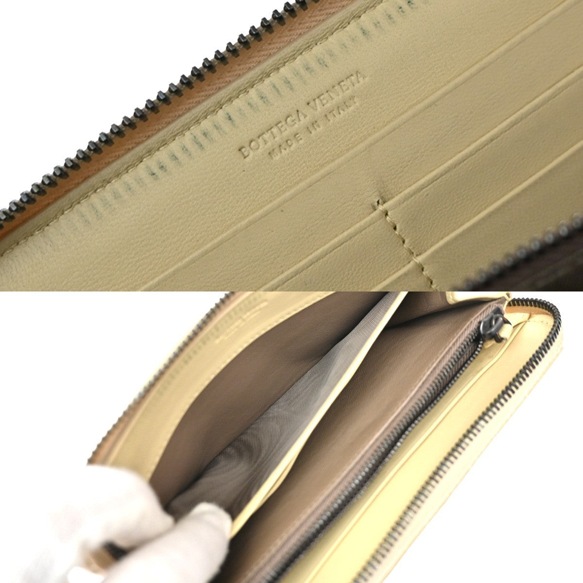 BOTTEGA VENETA Intrecciato Zip Around Long Wallet Embossing Leather BE 63KD204