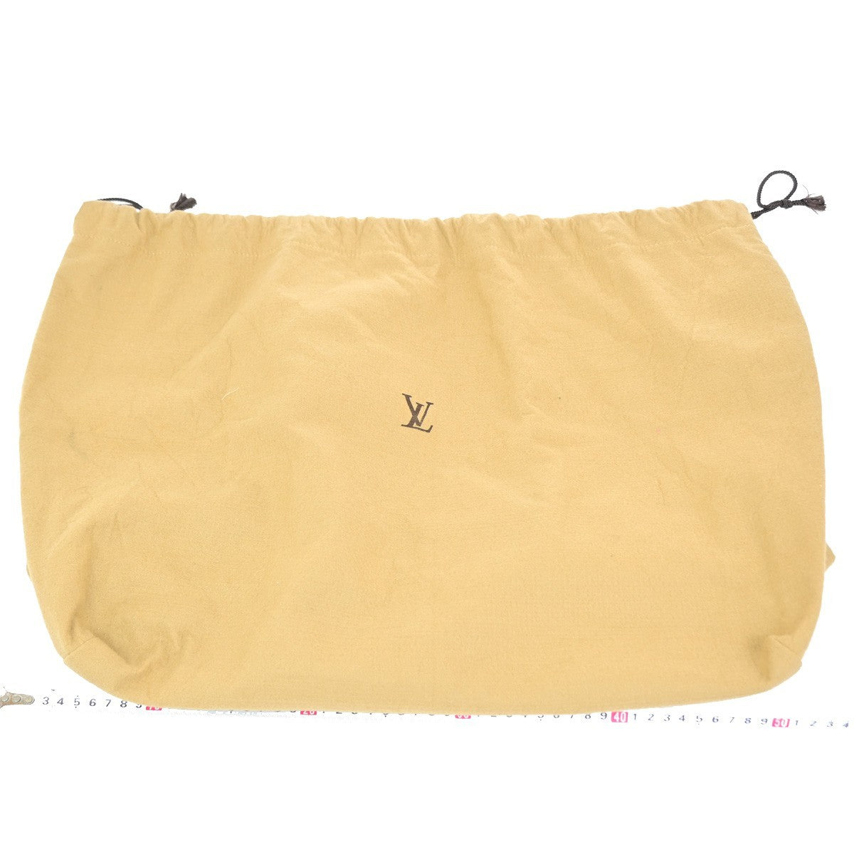 LOUIS VUITTON Logo 10 Set Dust Bag Drawstring Canvas Cotton Beige Brown 03KD213