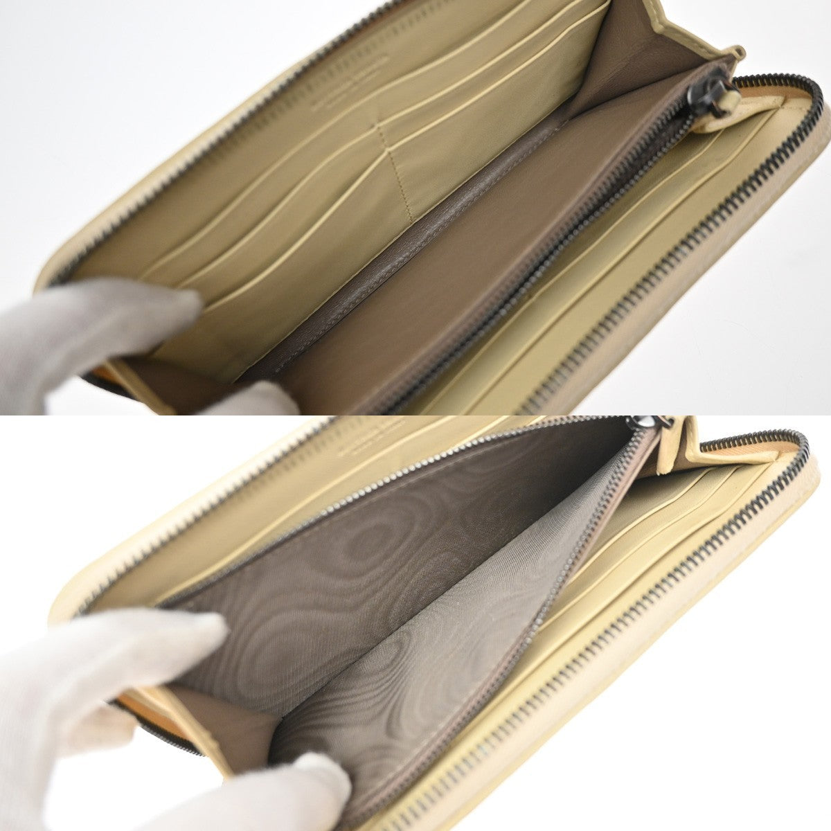 BOTTEGA VENETA Intrecciato Zip Around Long Wallet Embossing Leather BE 63KD204