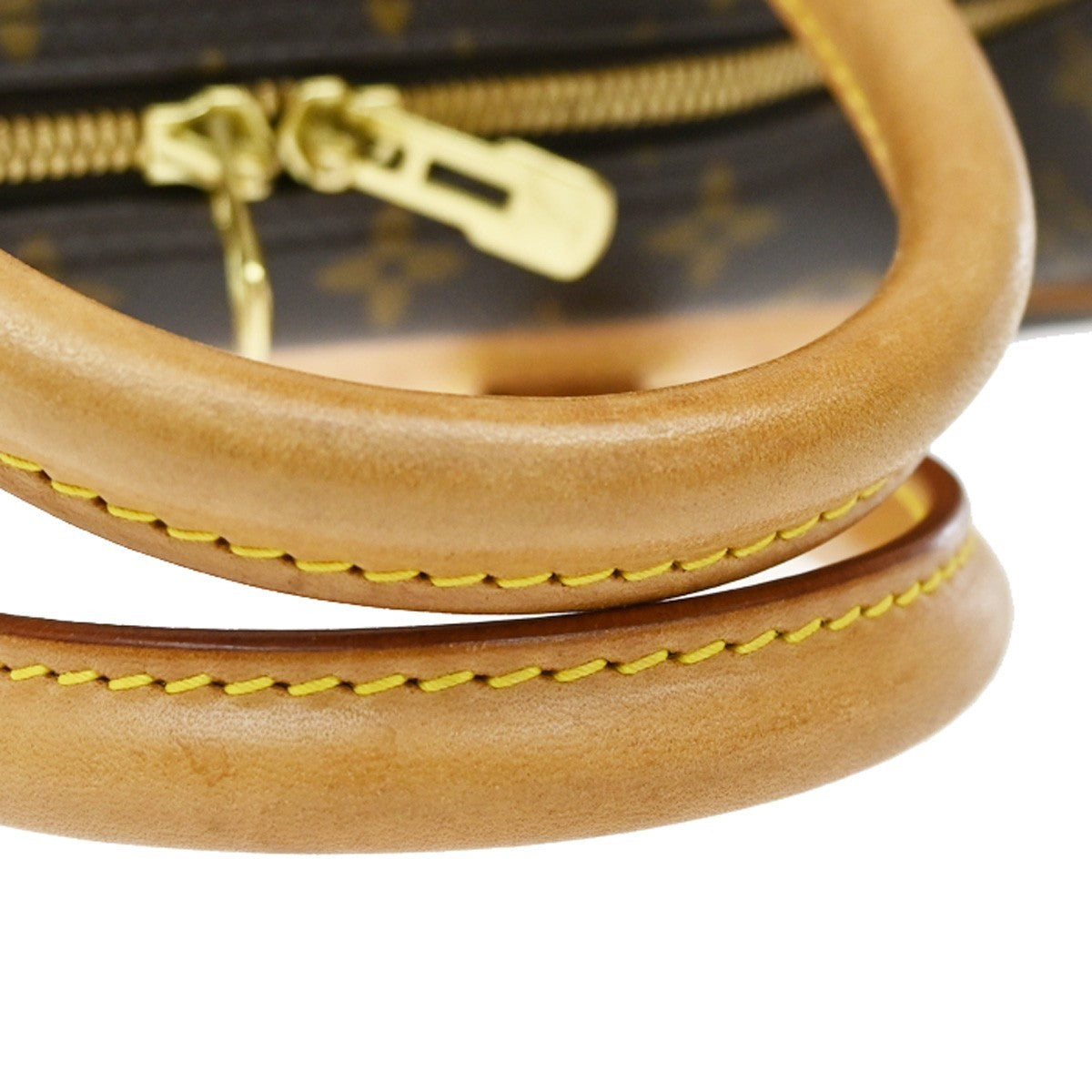 LOUIS VUITTON LV Logo Deauville Hand Bag Monogram Leather Brown M47270 72KD188