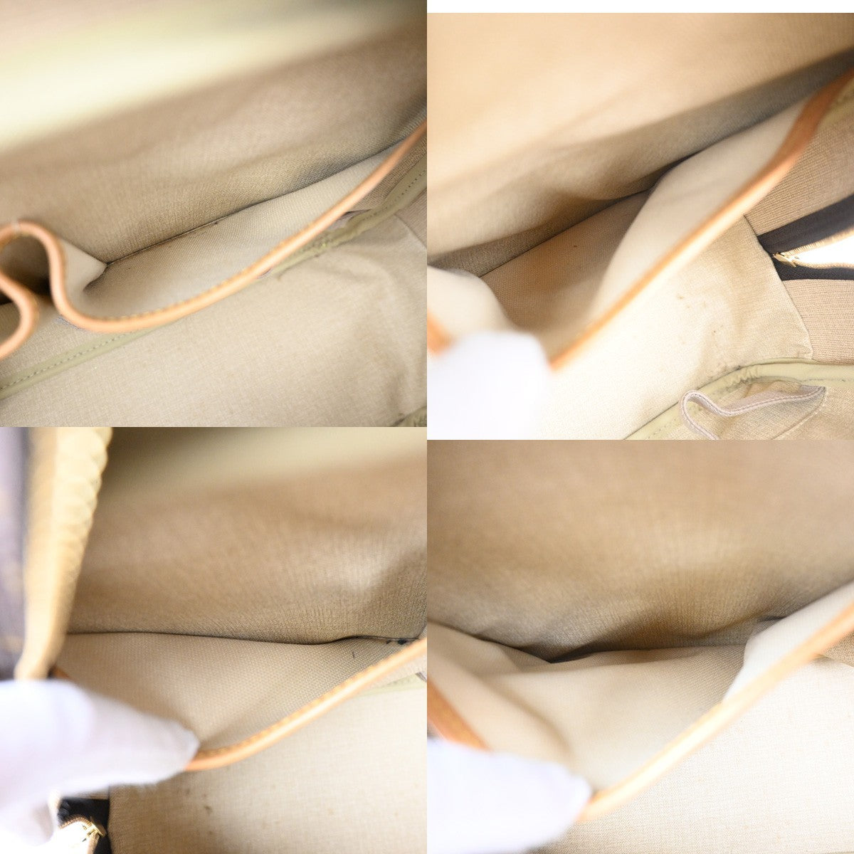 LOUIS VUITTON LV Logo Deauville Hand Bag Monogram Leather Brown M47270 72KD188