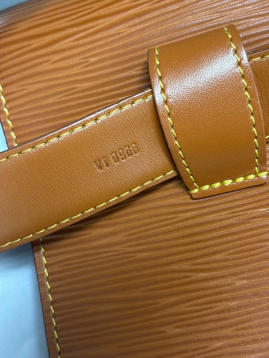 LOUIS VUITTON Logo Tilsitt Bum Bag Epi Leather Brown France M52608 33KD180