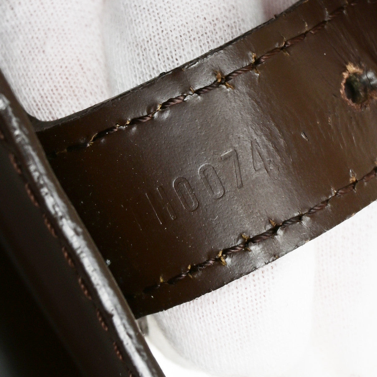 LOUIS VUITTON Logo Soho Backpack Bag Damier Ebene Leather Brown N51132 53YG850