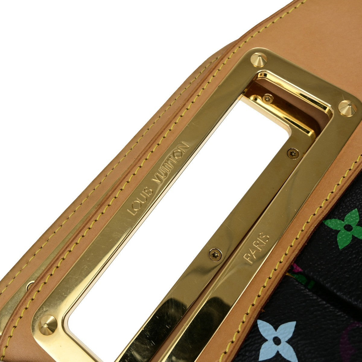 LOUIS VUITTON Judy MM 2Way Chain Hand Bag Monogram Multi Black M40256 651RL048