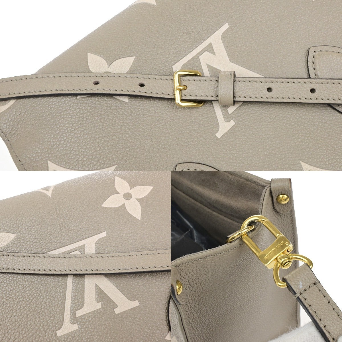 LOUIS VUITTON OnTheGo PM Hand Bag Bicolor Monogram Empreinte BE M45779 312RL056