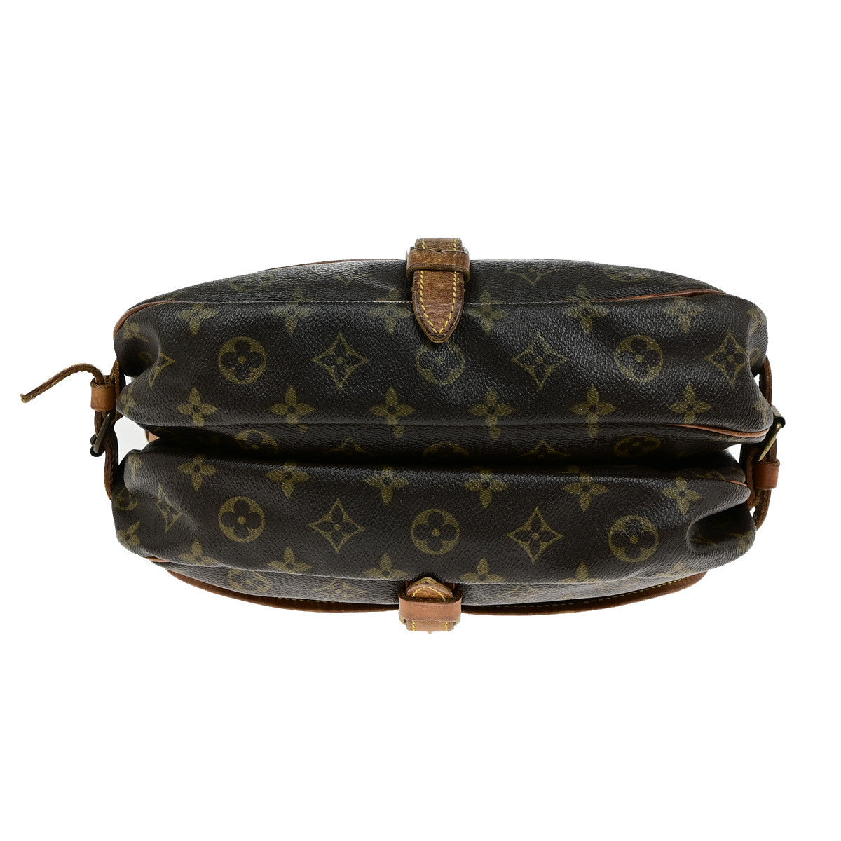LOUIS VUITTON Logo Saumur 30 Shoulder Bag Monogram Leather Brown M42256 64YG854