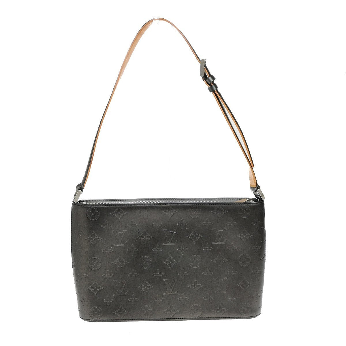 LOUIS VUITTON Alston Shoulder Bag Monogram Mat Leather Noir M55122 78RL041