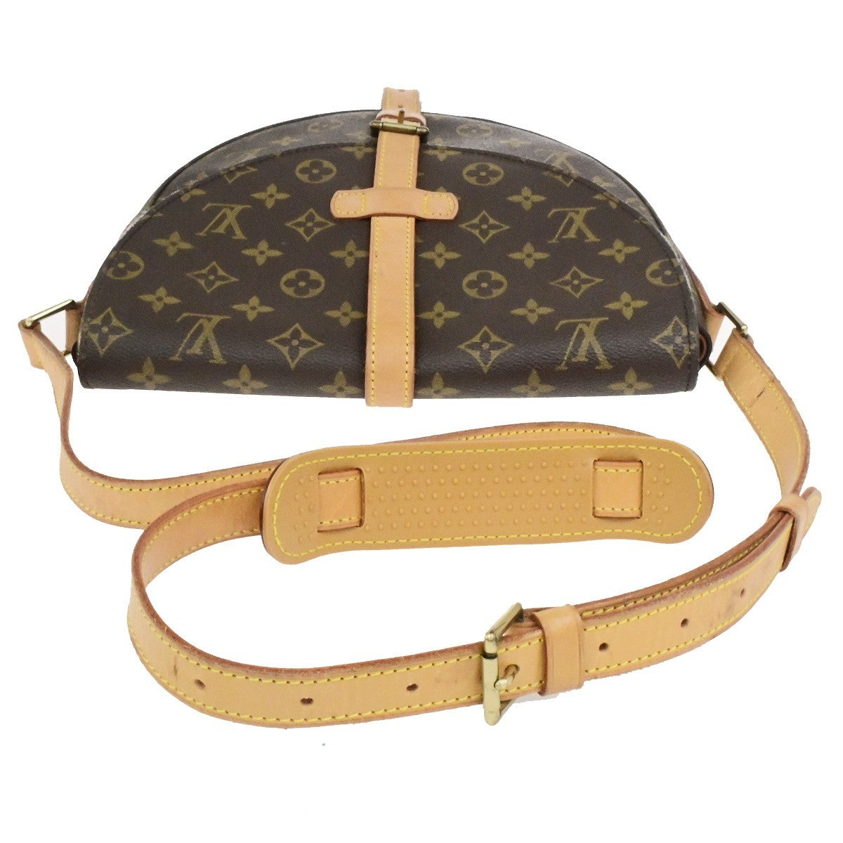 LOUIS VUITTON Chantilly GM Shoulder Bag Monogram Leather Brown M51232 84YH044