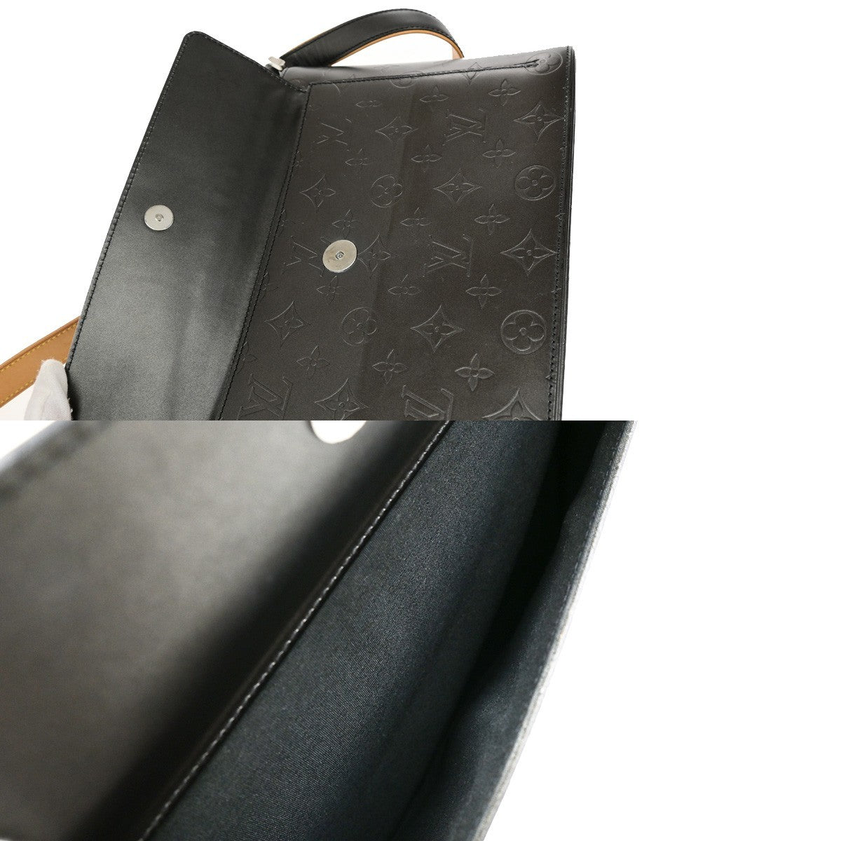 LOUIS VUITTON Alston Shoulder Bag Monogram Mat Leather Noir M55122 78RL041