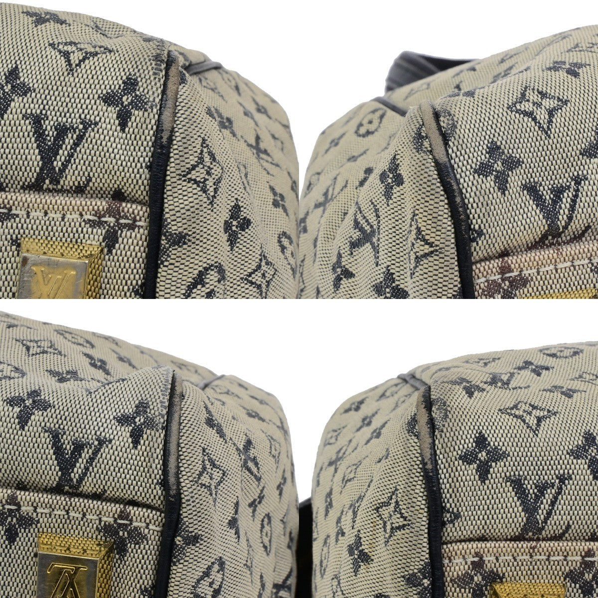 LOUIS VUITTON Josephine PM Hand Bag Monogram Mini Canvas Blue M92049 67YH046
