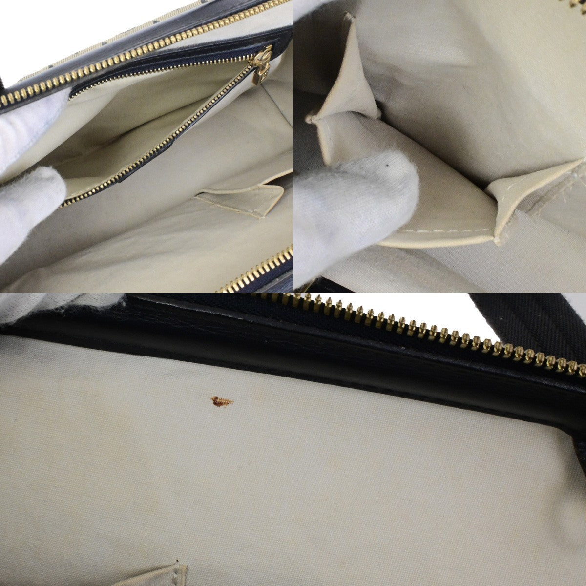 LOUIS VUITTON Josephine PM Hand Bag Monogram Mini Canvas Blue M92049 67YH046