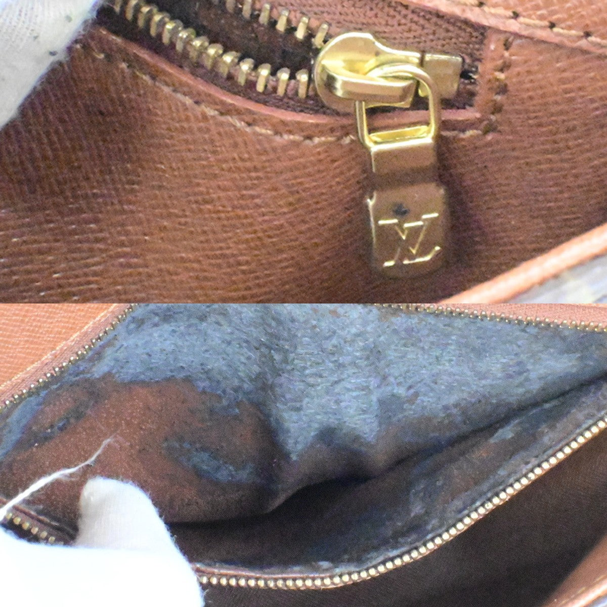 LOUIS VUITTON Chantilly GM Shoulder Bag Monogram Leather Brown M51232 84YH044