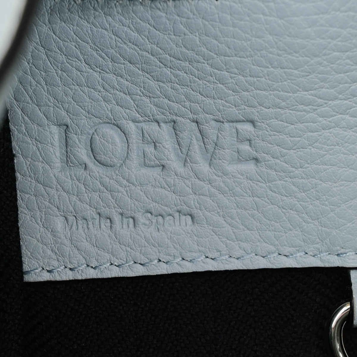 LOEWE Logo Hammock 2Way Shoulder Hand Bad Leather Light Blue SHW Spain 43RK865