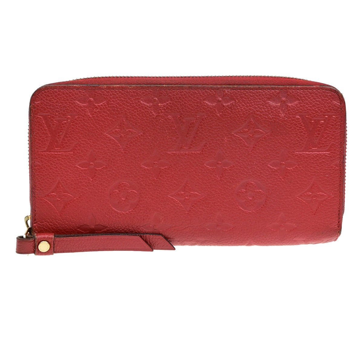 LOUIS VUITTON Zippy Wallet Long Purse Monogram Empreinte Red M63691 31YH020