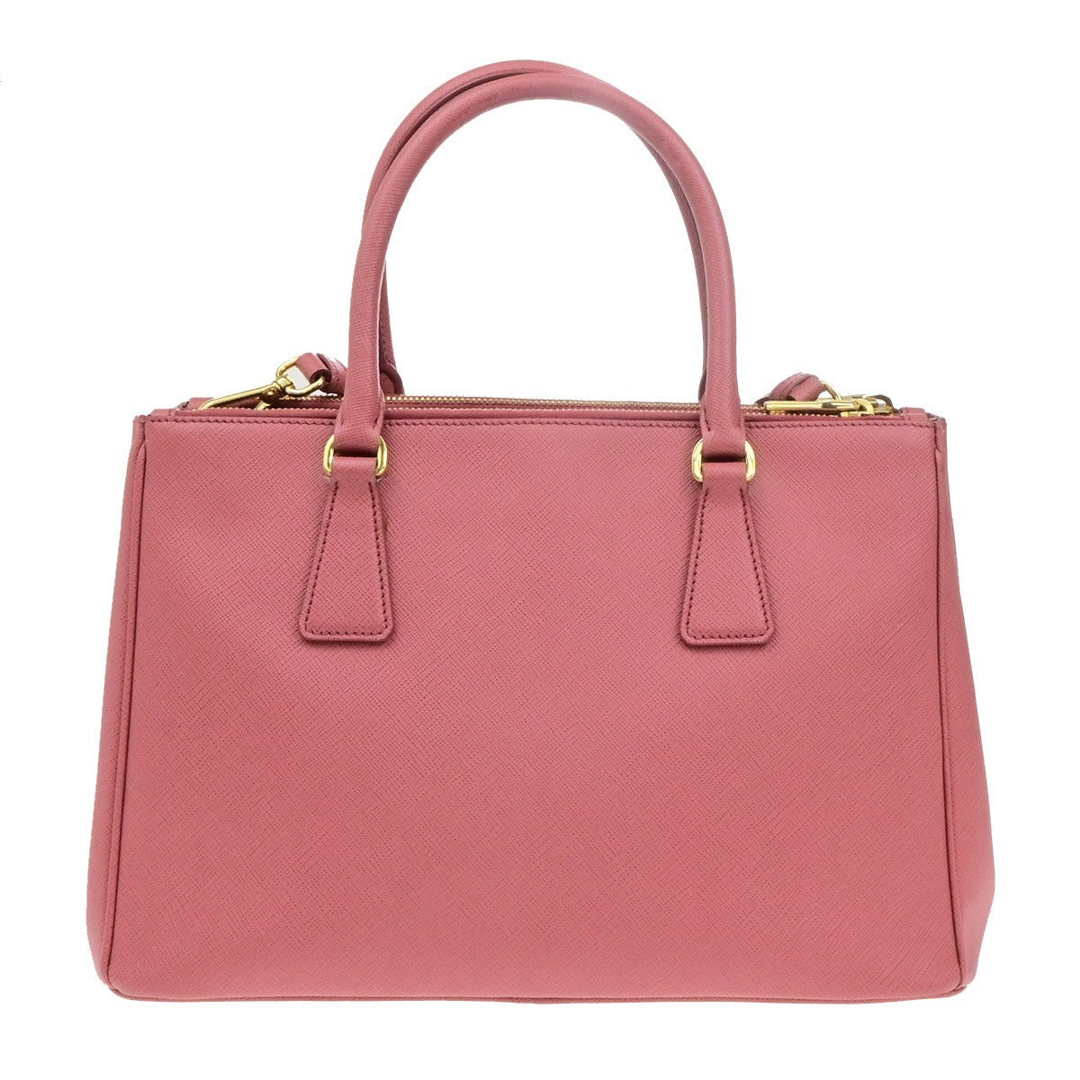 PRADA Logo Saffiano 2Way Shoulder Hand Bag Leather Pink GHW 21YH040
