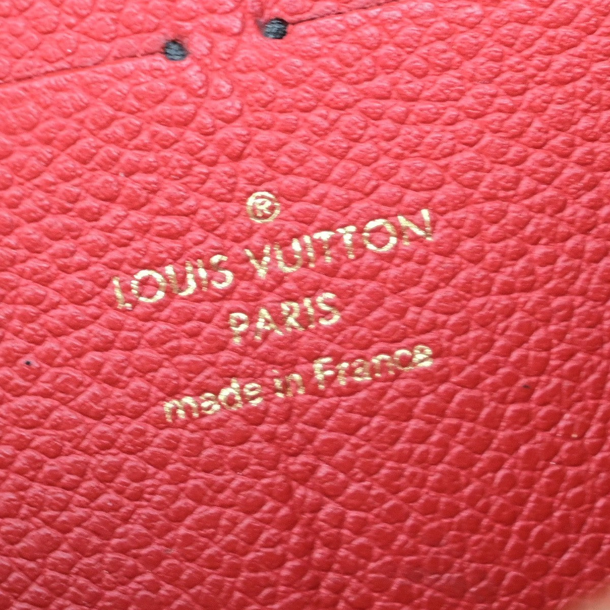 LOUIS VUITTON Zippy Wallet Long Purse Monogram Empreinte Red M63691 31YH020