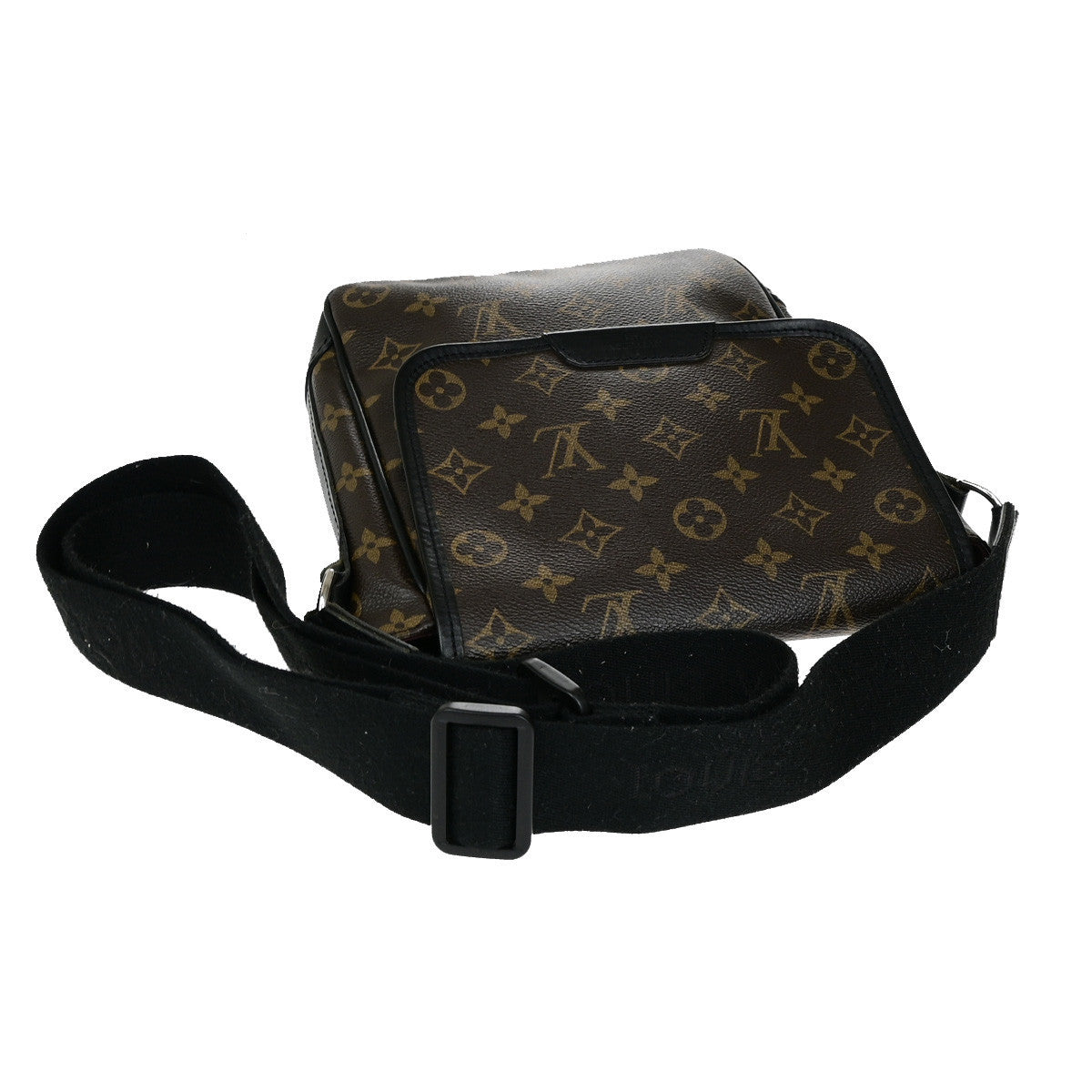 LOUIS VUITTON Bass PM Shoulder Bag Monogram Macassar Brown Black M56717 18YG828