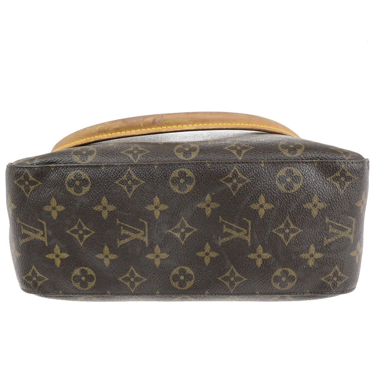 LOUIS VUITTON Logo Looping GM Shoulder Bag Monogram Leather Brown M51145 31SJ620