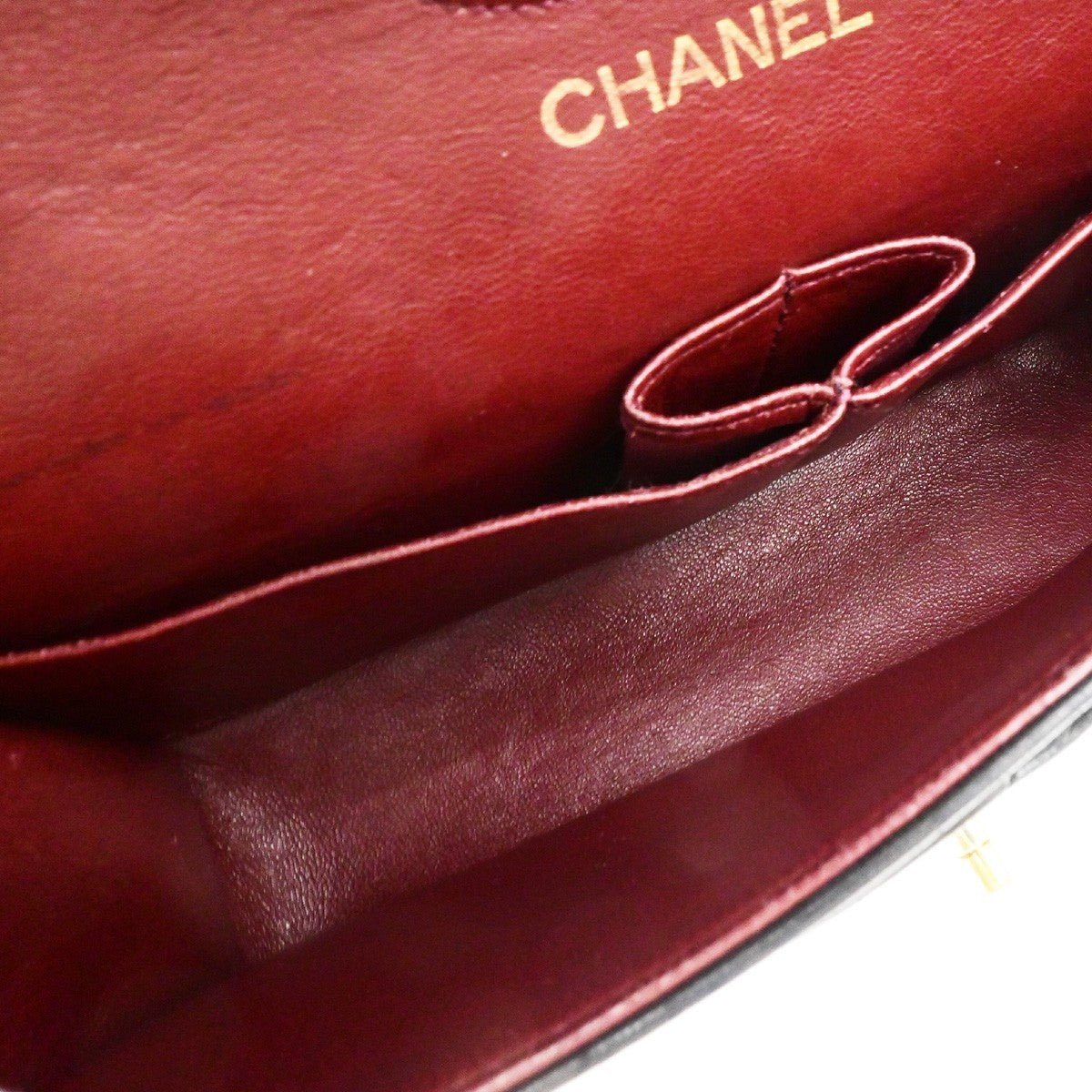 CHANEL CC Matelasse 23 Double Flap Chain Shoulder Bag Leather Black GHW 878RL061