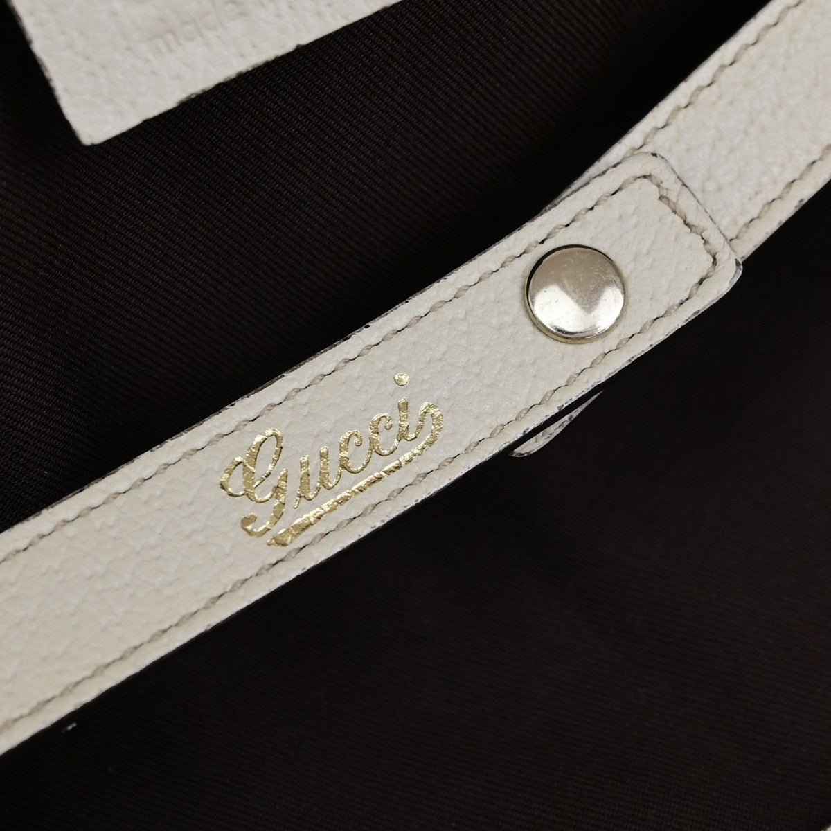 GUCCI Logo Abbey GG Pattern Shoulder Tote Bag Canvas Leather Brown GHW 76YH006