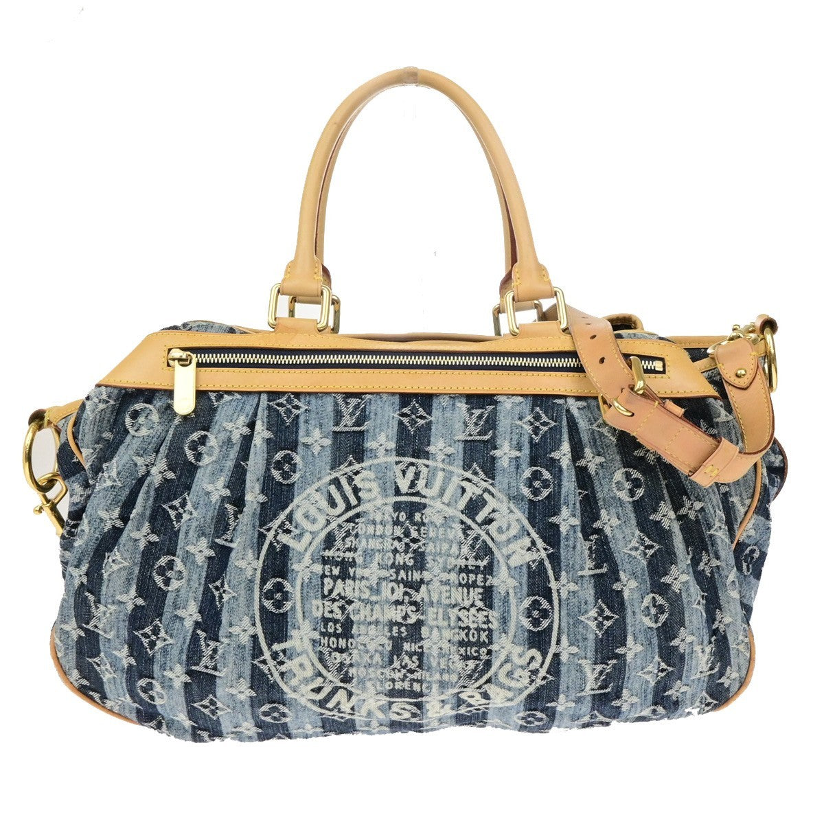 LOUIS VUITTON Cavalier GM Shoulder Bag Monogram Denim Leather BE M95336 301RL058
