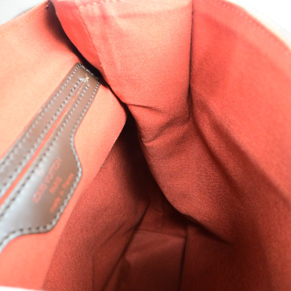 LOUIS VUITTON Logo Soho Backpack Bag Damier Ebene Leather Brown N51132 53YG850
