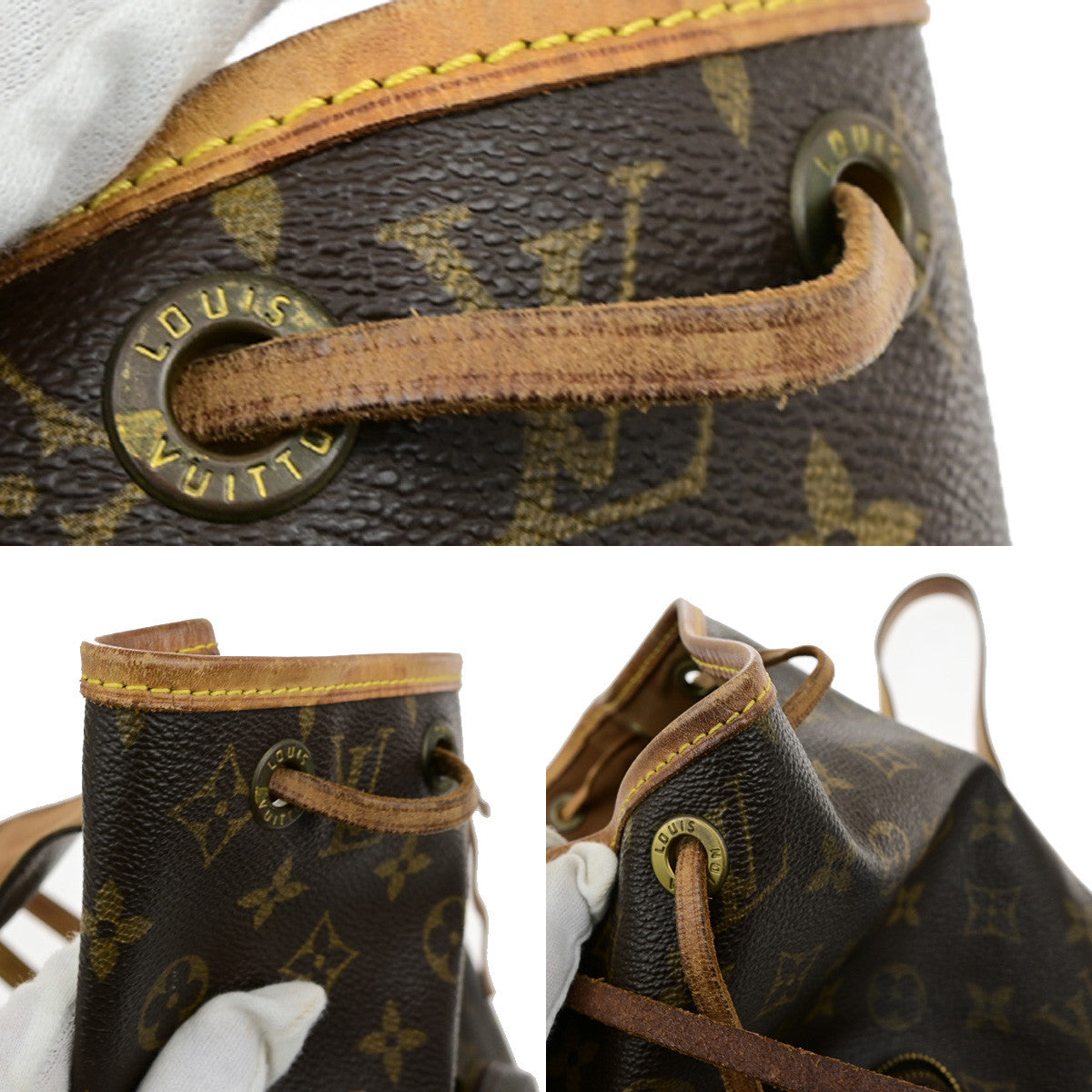 LOUIS VUITTON Montsouris MM Backpack Bag Monogram Leather Brown M51136 72YG856