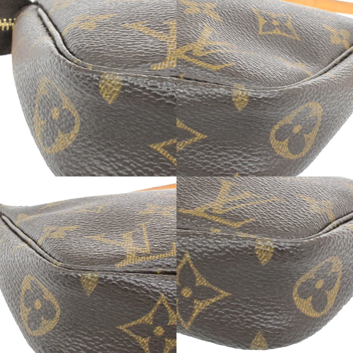 LOUIS VUITTON Pochette Accessoires Hand Bag Monogram Leather BN M51980 32YH053