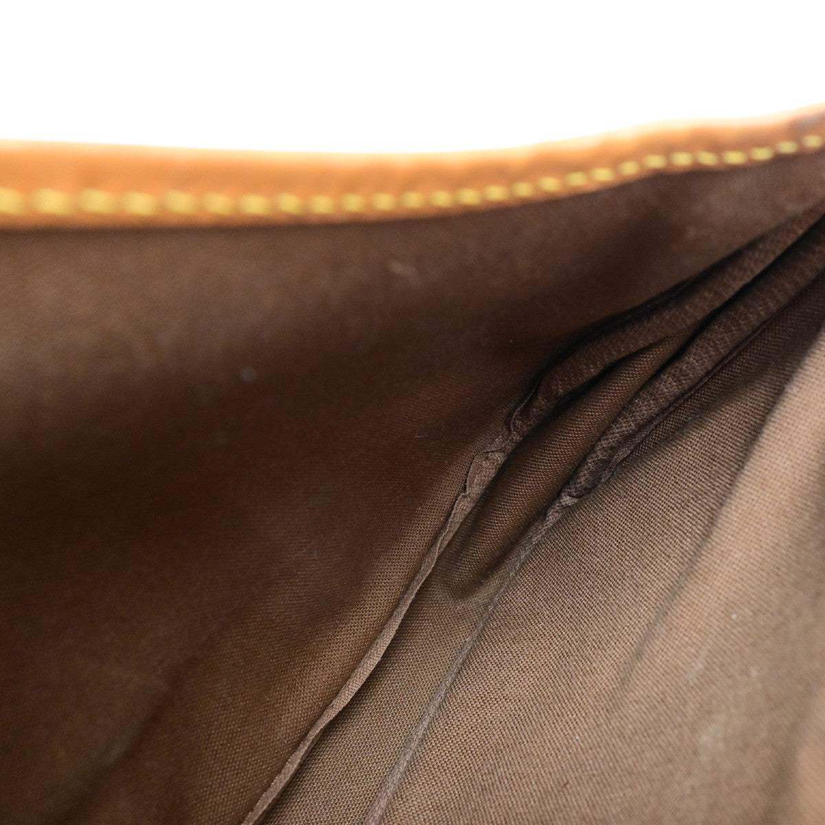 LOUIS VUITTON Logo Saumur 30 Shoulder Bag Monogram Leather Brown M42256 64YG854