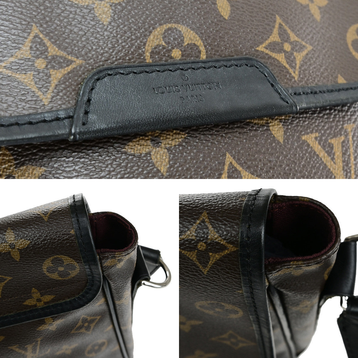 LOUIS VUITTON Bass PM Shoulder Bag Monogram Macassar Brown Black M56717 18YG828