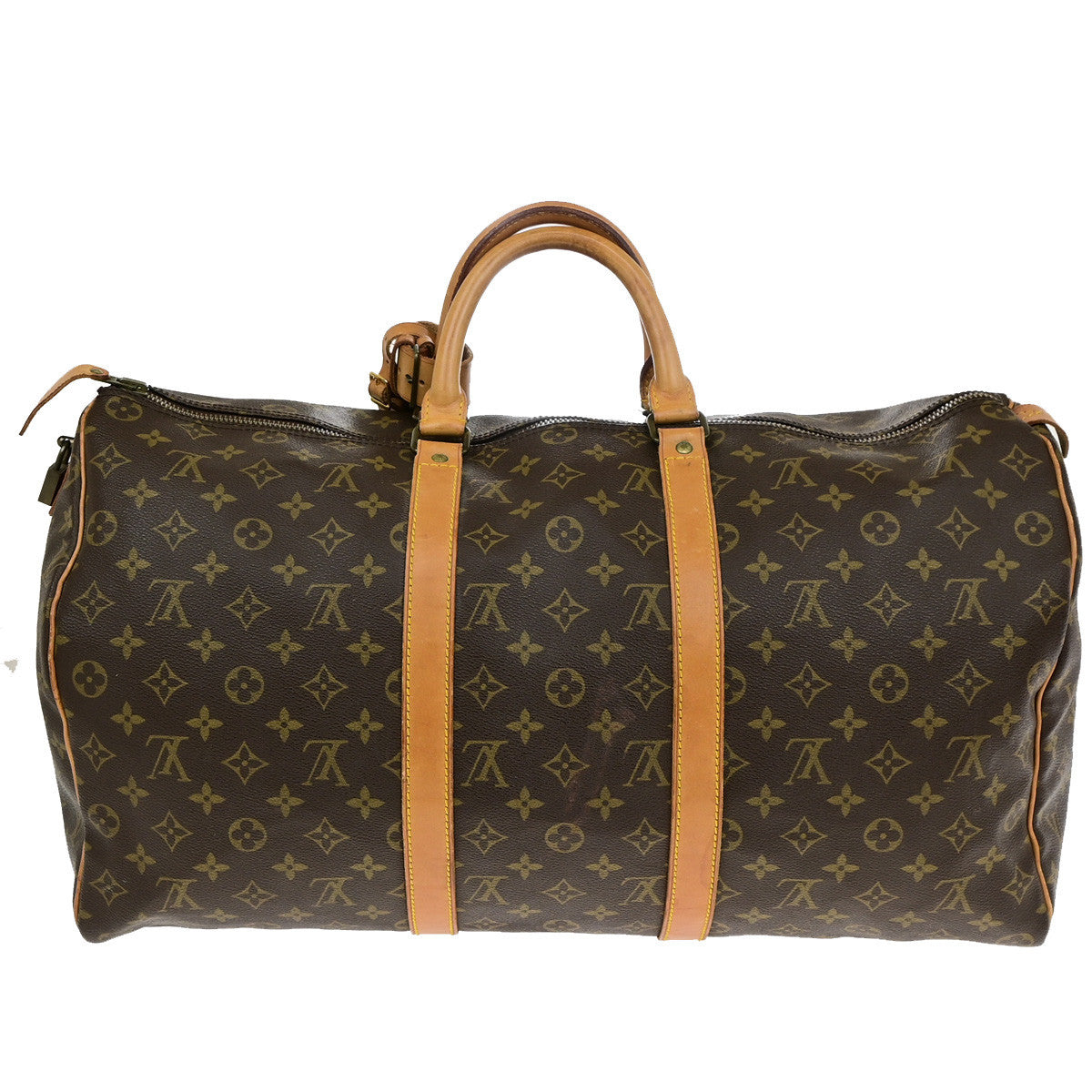 LOUIS VUITTON Keepall 50 Travel Hand Bag Monogram Leather Brown M41426 83YG863