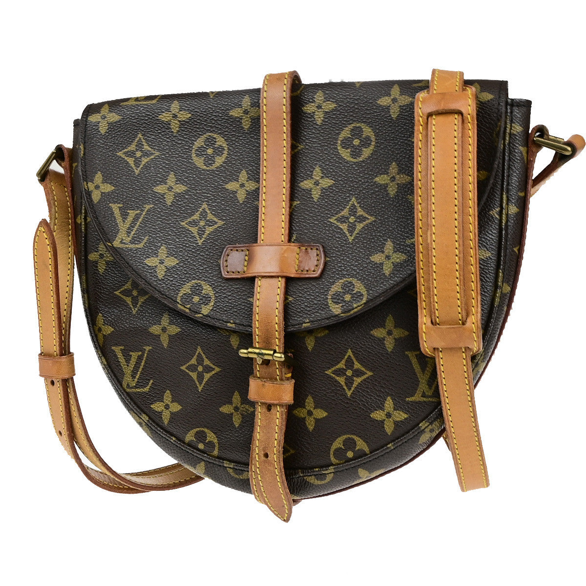 LOUIS VUITTONI Chantilly MM Shoulder Bag Monogram Leather Brown M51233 33YG805