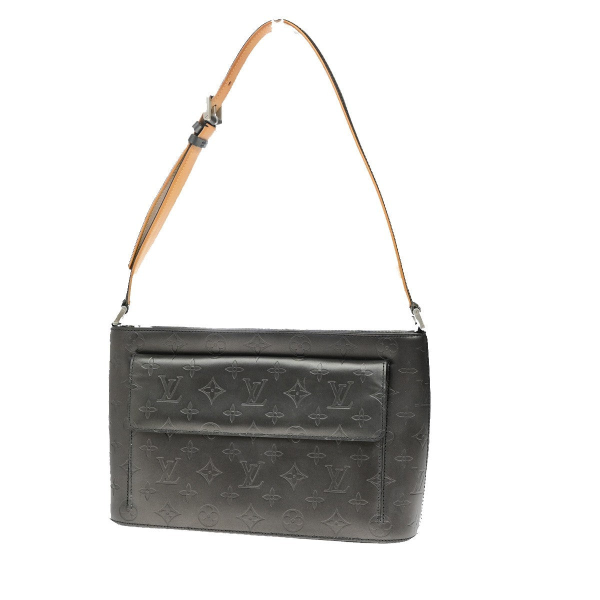LOUIS VUITTON Alston Shoulder Bag Monogram Mat Leather Noir M55122 78RL041