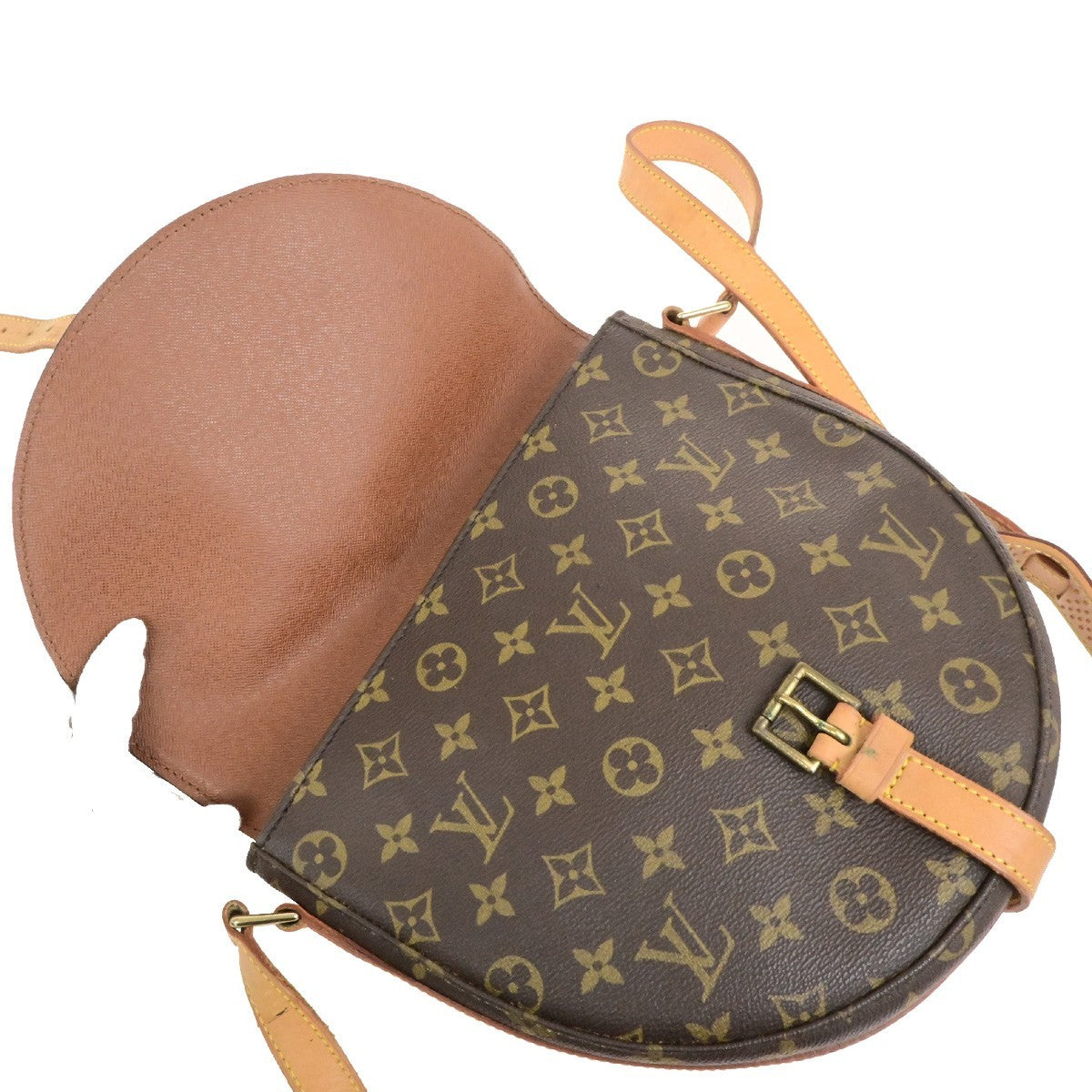 LOUIS VUITTON Chantilly GM Shoulder Bag Monogram Leather Brown M51232 84YH044