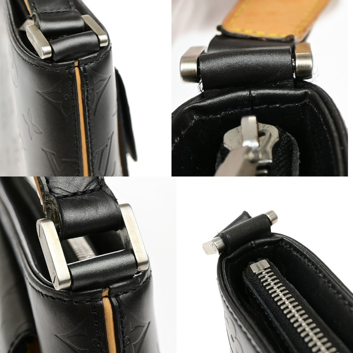 LOUIS VUITTON Alston Shoulder Bag Monogram Mat Leather Noir M55122 78RL041